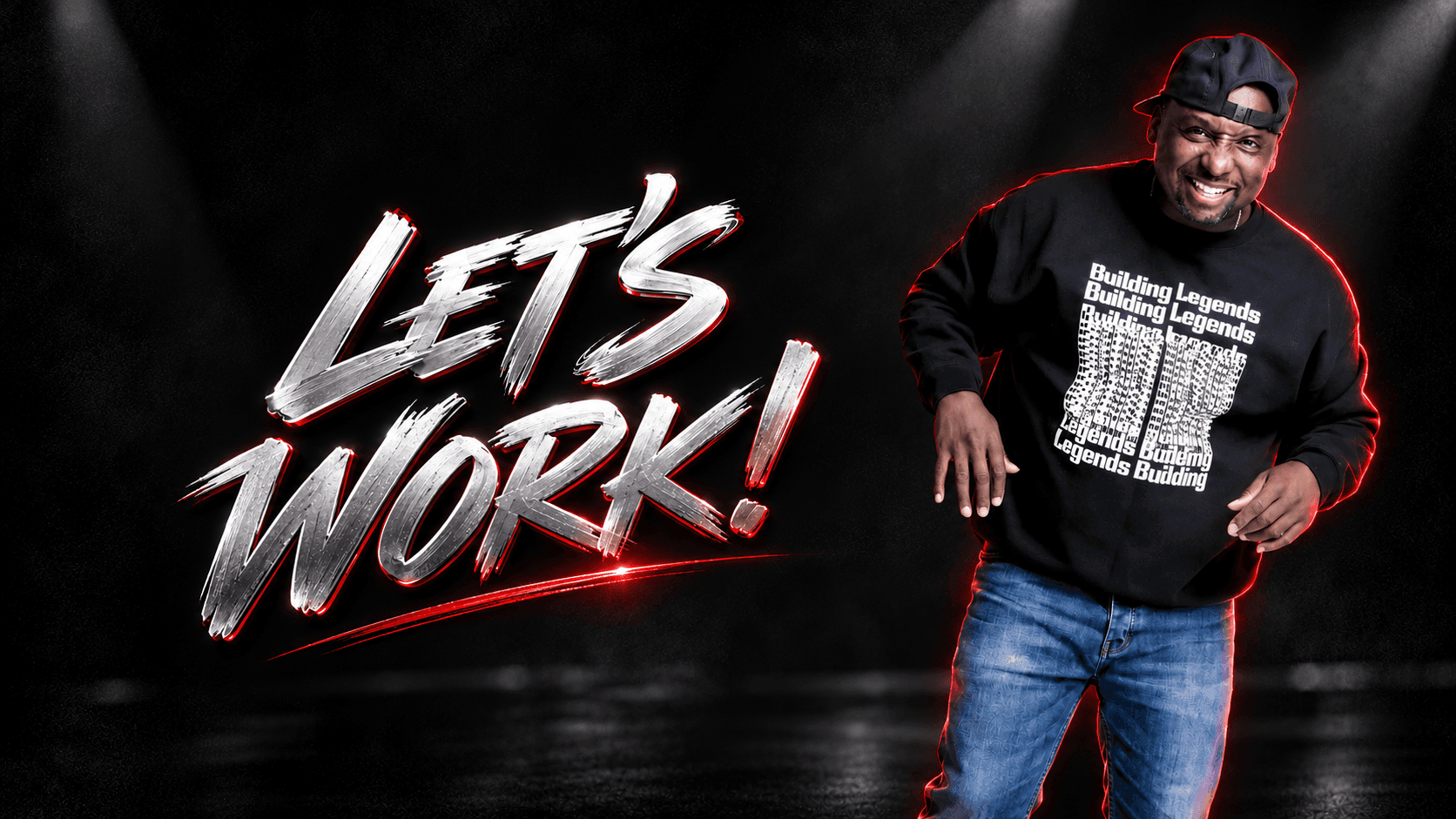 Let's Work — Dana Soréy in his Building Legends sweatshirt